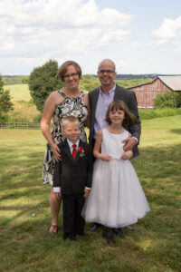 Our family at a wedding in 2015