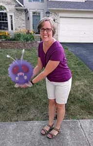 That's me - holding a Pokémon!
