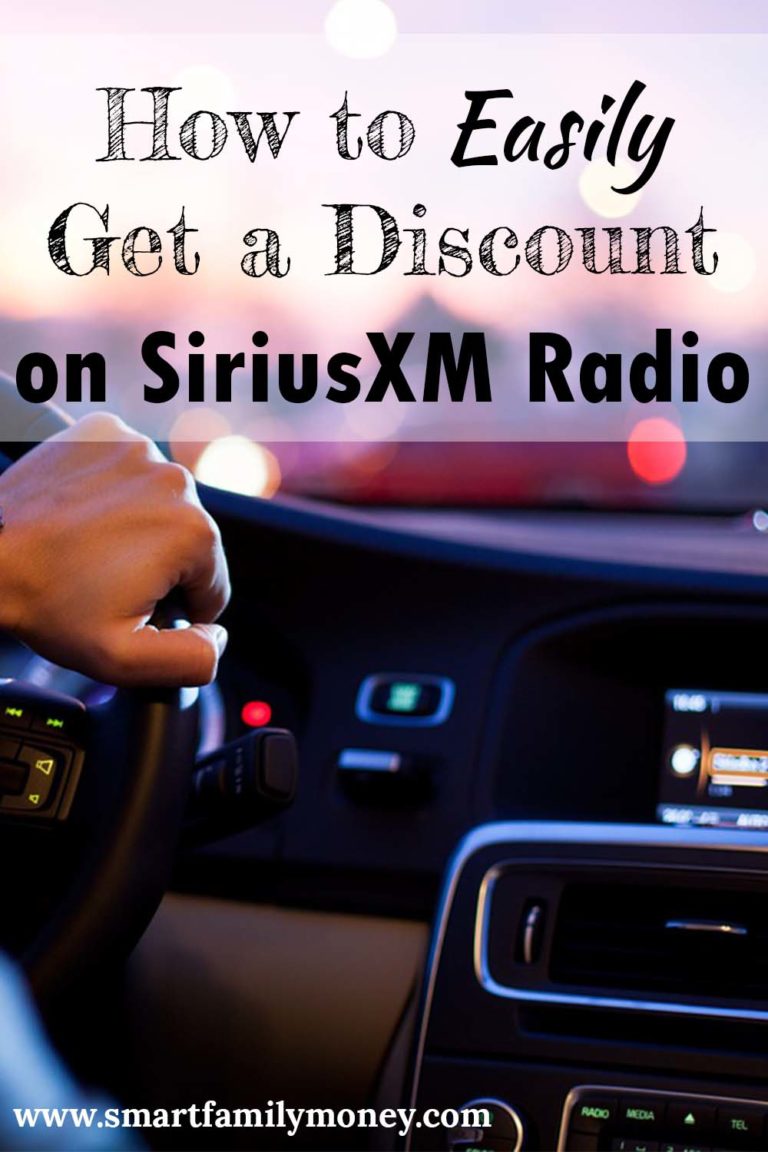 SiriusXM Discount How to Get One Easily Smart Family Money