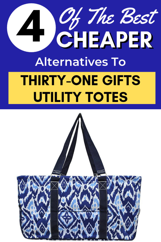 Do you love Thirty-One Gifts utility totes, but they're hurting your budget? You can have great bags and save money too! Check out these awesome cheaper utility totes. #savemoney #frugal #thirtyone #bags