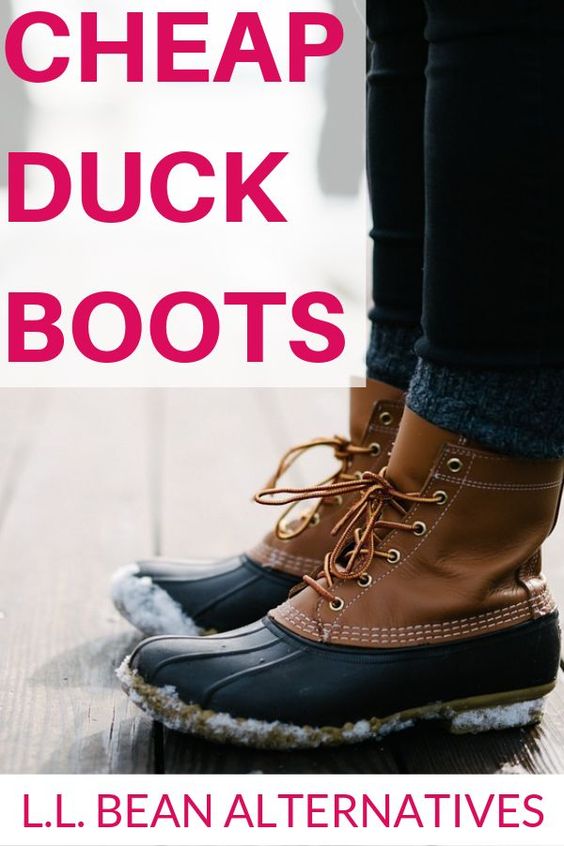 These awesome winter boots are great for fall or winter outfits. They are cheap alternatives to name-brand duck boots that you can buy for much less without sacrificing the quality and comfort you want. #fashion #frugalfashion #savingmoney #shopping #fashionhack #duckboot #sperry #LLBean #boots