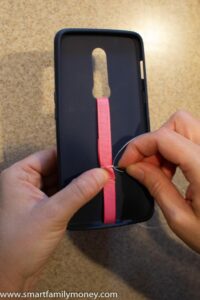 DIY phone grip strap