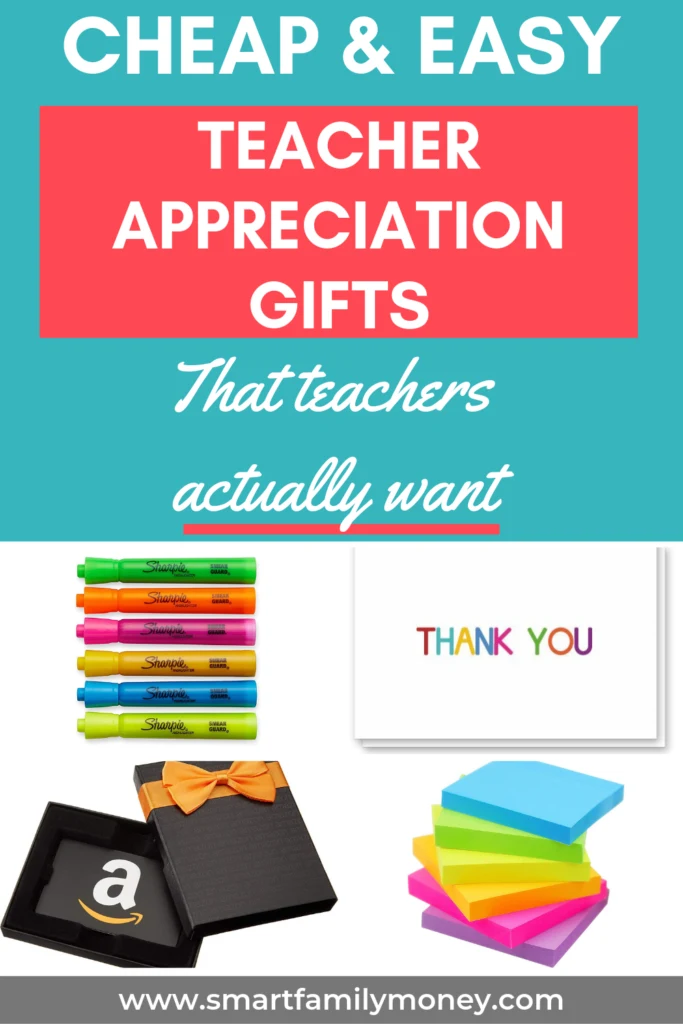 Cheap & Easy Teacher Appreciation Gifts that teachers actually want