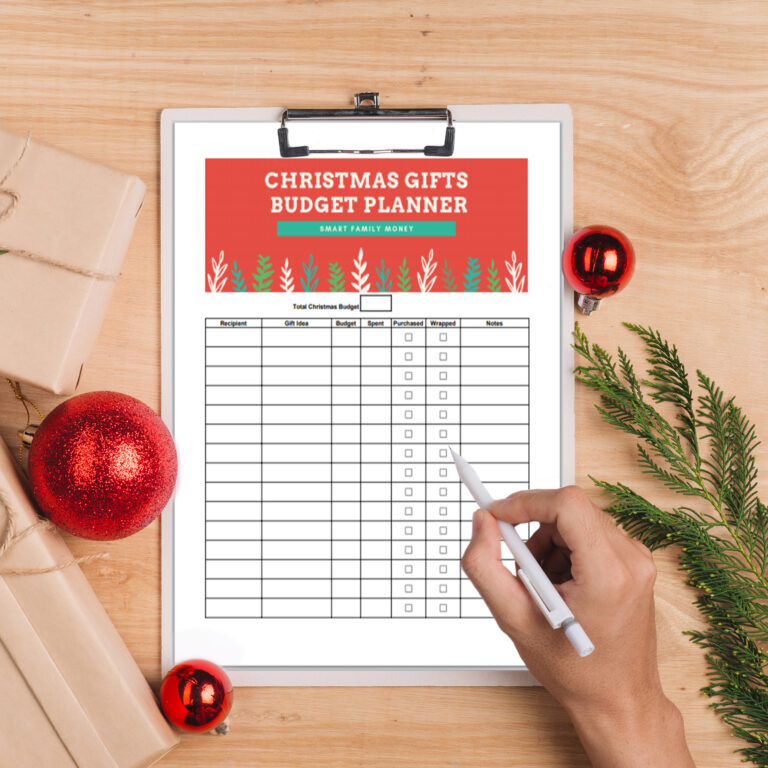 Christmas Gift Planner Printable Smart Family Money